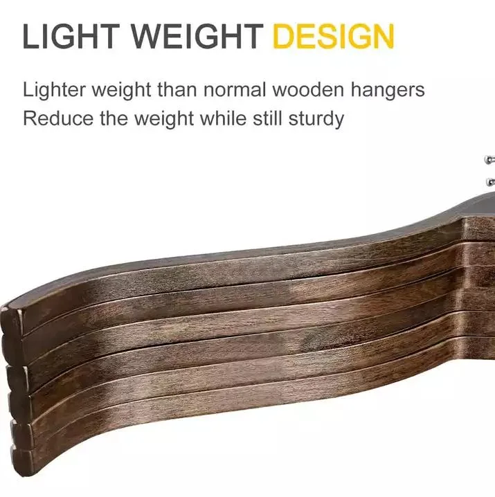 Display Wood Hangers: Nut-Brown Wooden Plywood Clothes Top Hangers with Metal Hook for Suit/Coat/Shirt Hot Selling for Clothes Shop