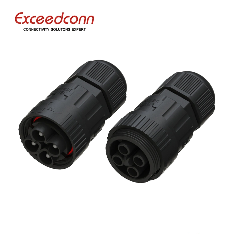 Chinese Factory Power Waterproof Plastic Connector 4 Pins Male Connector