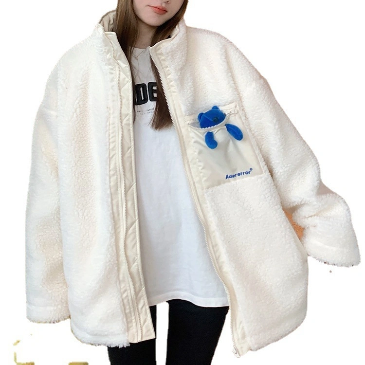 High Version Lambskin Coat New Loose Winter Thickening