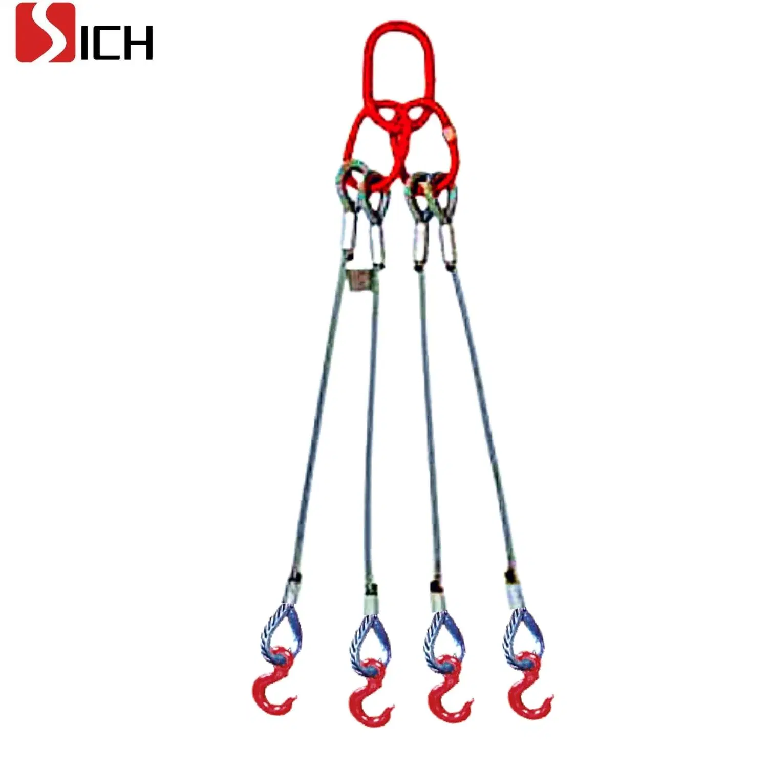 Galvanized 4 Leg Steel Core Steel Wire Rope Lifting Sling