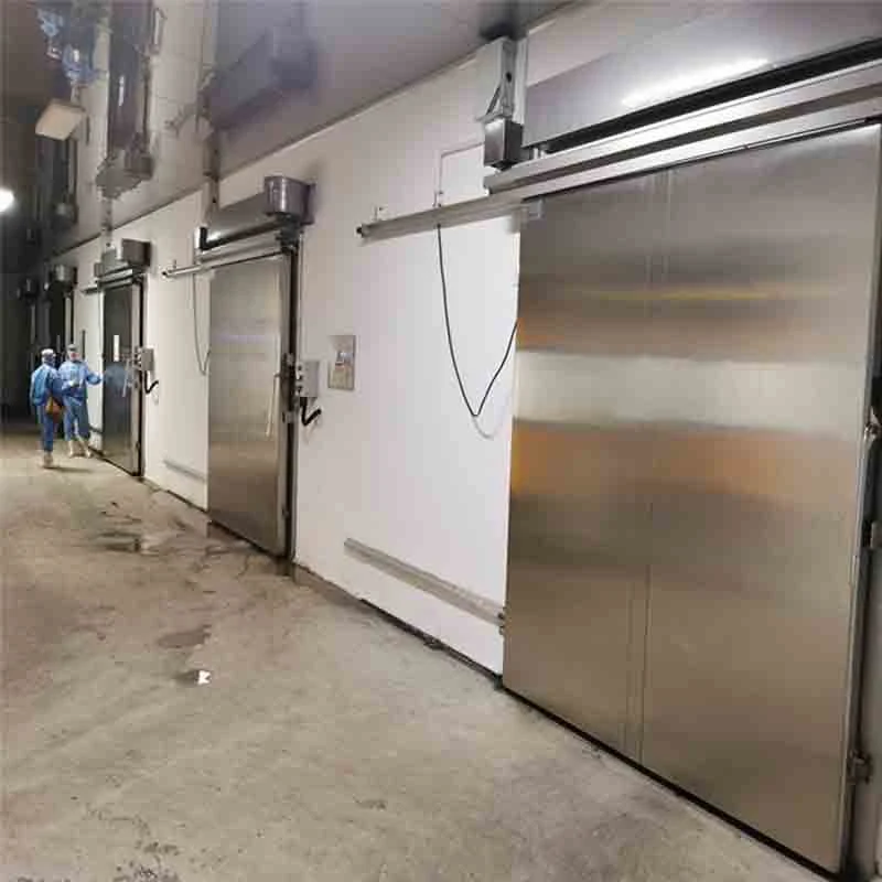 Puerta corrediza automática eléctrico de refrigeración para un cuarto frío.