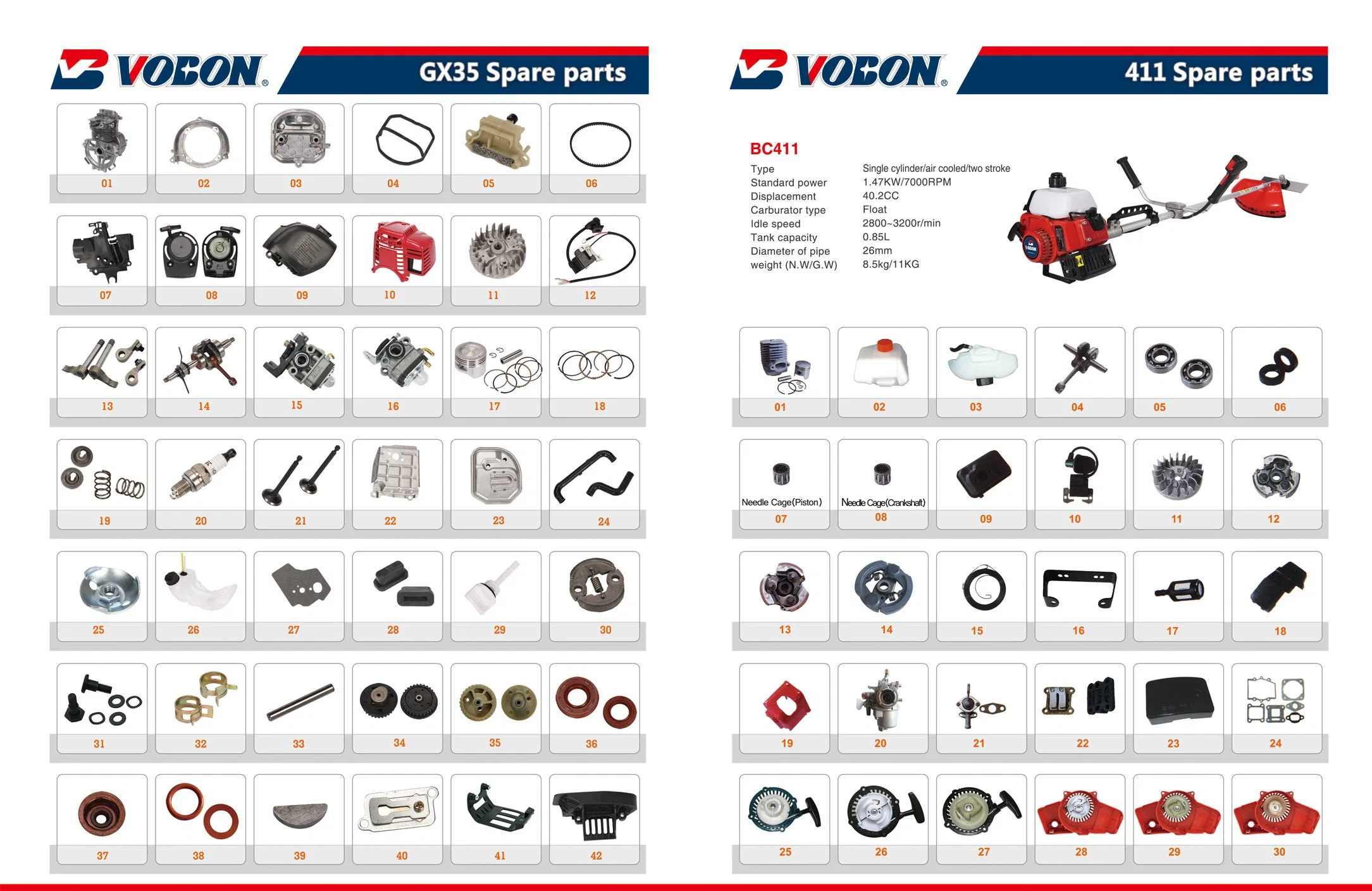 Brush Cutter Spare Part-Gear Case 24mm Gas Grass Power Gear Case