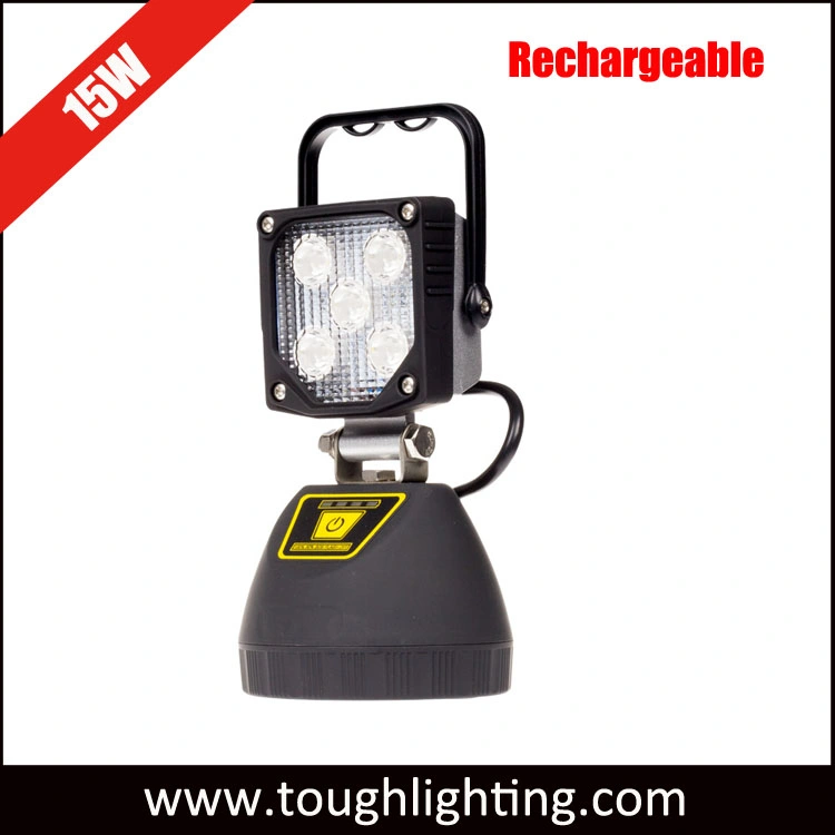 Super brillante 15W 27W recargable portátil Tienda Flash LED luces de trabajo con una fuerte base magnética