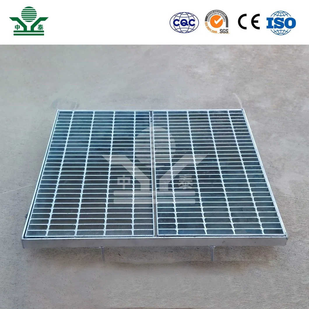 Zhongtai Galvanized Drain Grate China Manufacturers Pig Poultry Floor Grates 1 Inch X 3/16 Inch PVC Grates for Channel Drain