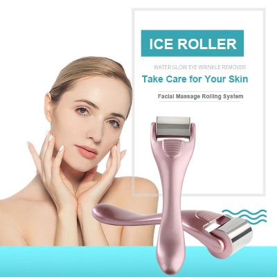 Comercio al por mayor producto de belleza el rodillo de hielo de acero inoxidable masaje facial