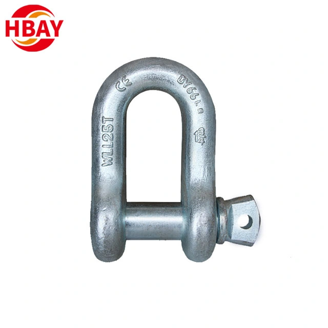 G209 G210 G2130 G2150 Galvanised Alloy Steel Shackles with Screw Pin Bow Shackle D Shackle