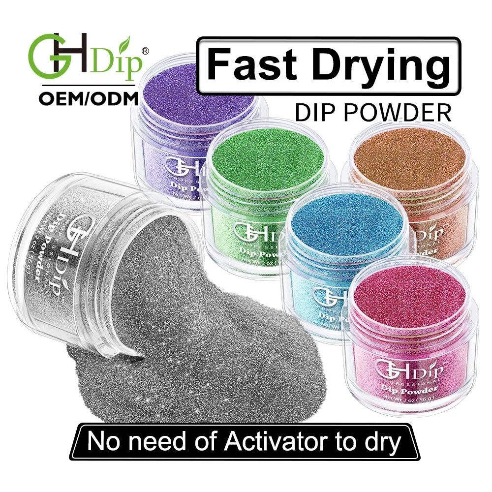 Shiny Glitter DIP Nails Fast Drying Dipping Powder 1000 Colors