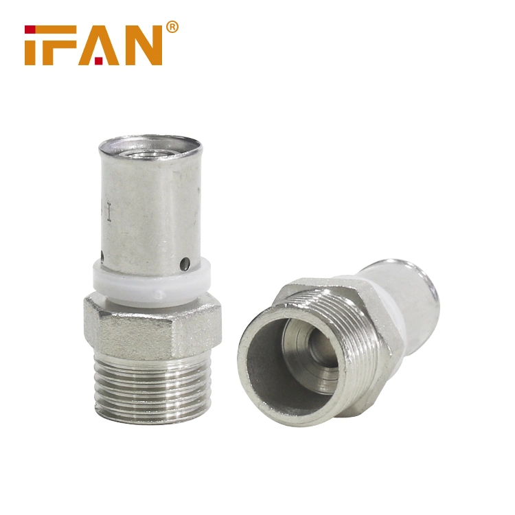 IFAN Großhandel Messing Crimp Fittings 16-32mm Messing Pex Crimp Fittings