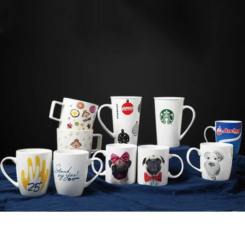 Großhandel/Lieferant Sublimation Custom Logo Print Einfache Weiße Kaffee Tassen Keramik Becher