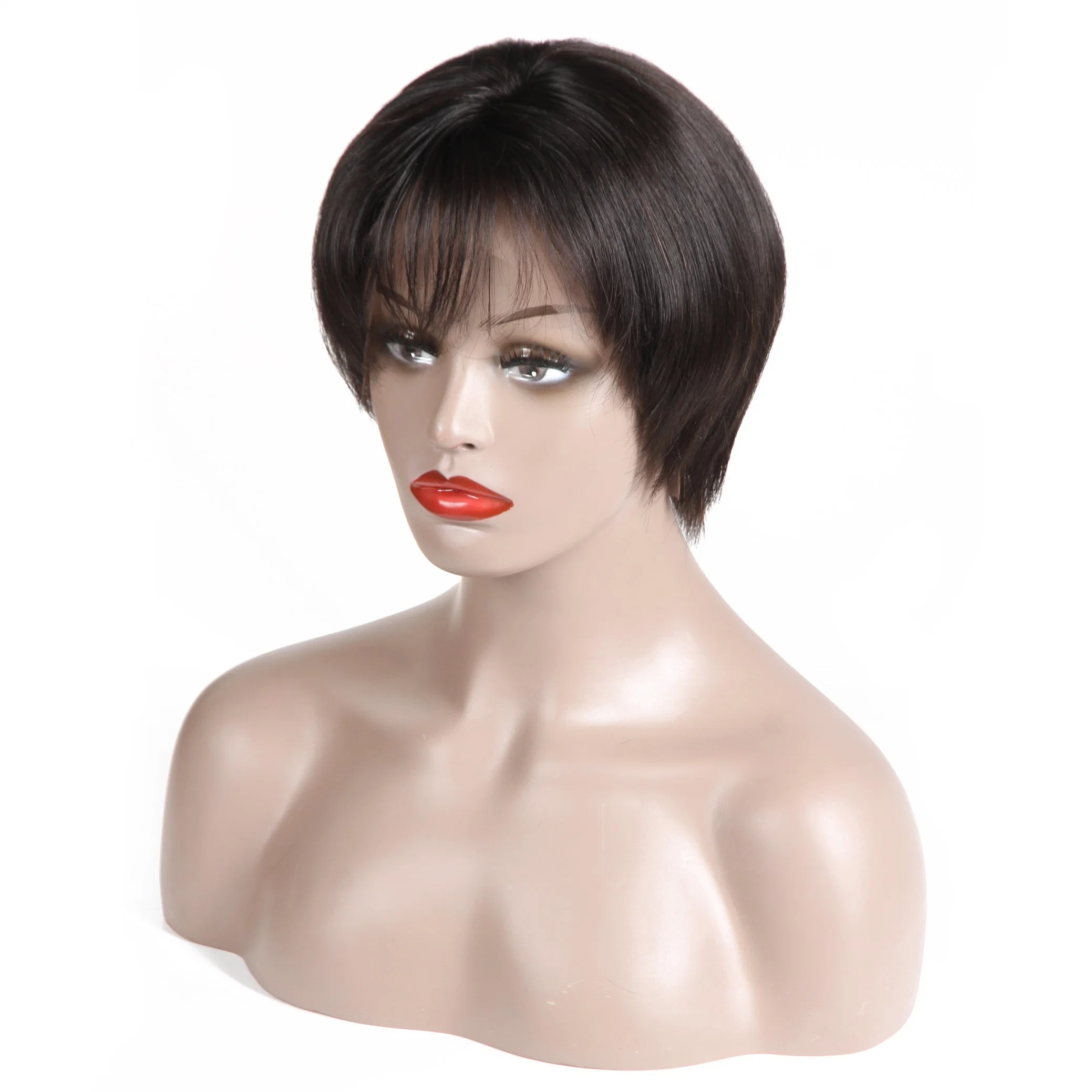 Kbeth Machine Made Human Hair Wig Without Lace 2021 Summer Very Cheap Price Short Straight Hair Original Factory Wholesale/Supplier Full Sewing Machine Work Making Bob Wig