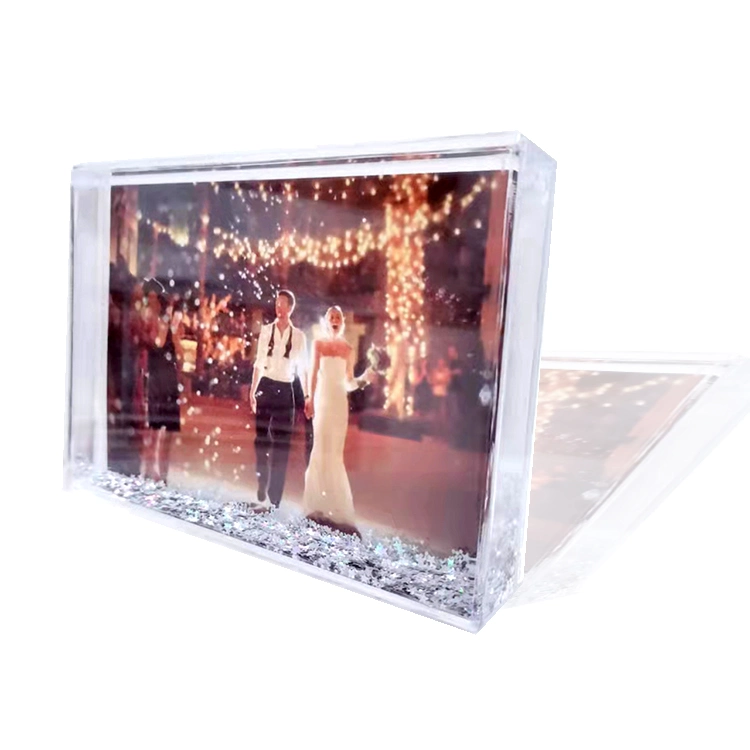 4*6 Inch Glitter Shake Frame with Water Acrylic Wedding Gift