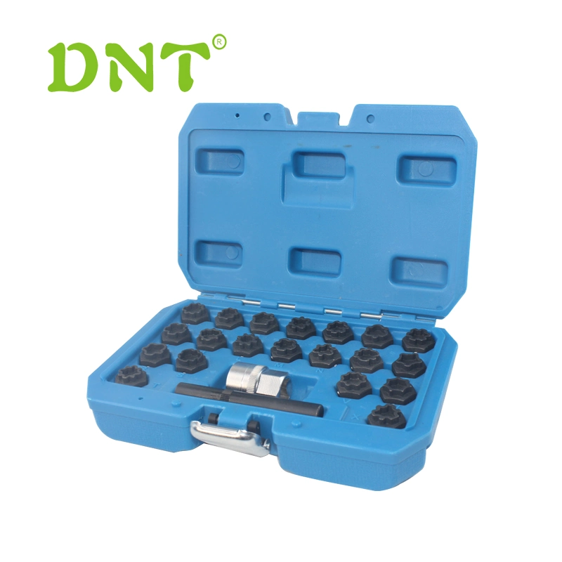 DNT Chinese Factory Automotive Tools 22PC Wheel Locking Key Set for VW Anti-Theft Wheel Rim Lug Nut Master Removal for Car Repair