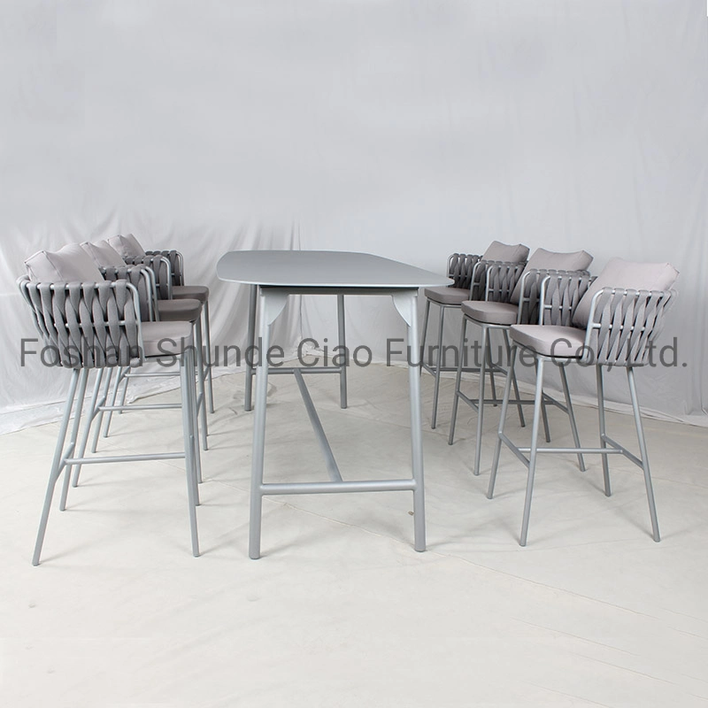 Cadeiras de mesa do moderno Style Outdoor Hotel Restaurant Aluminium Dining Bar Definir