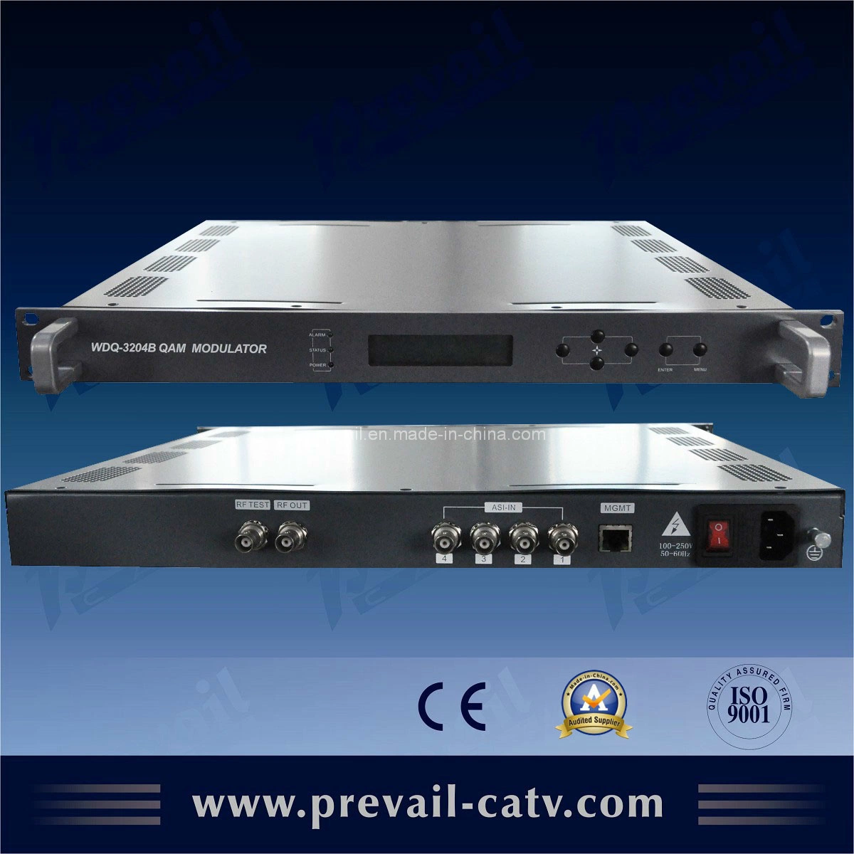 CATV Digital 4 Channels 4 in 1 Qam Modulator Multiplexing Functionality