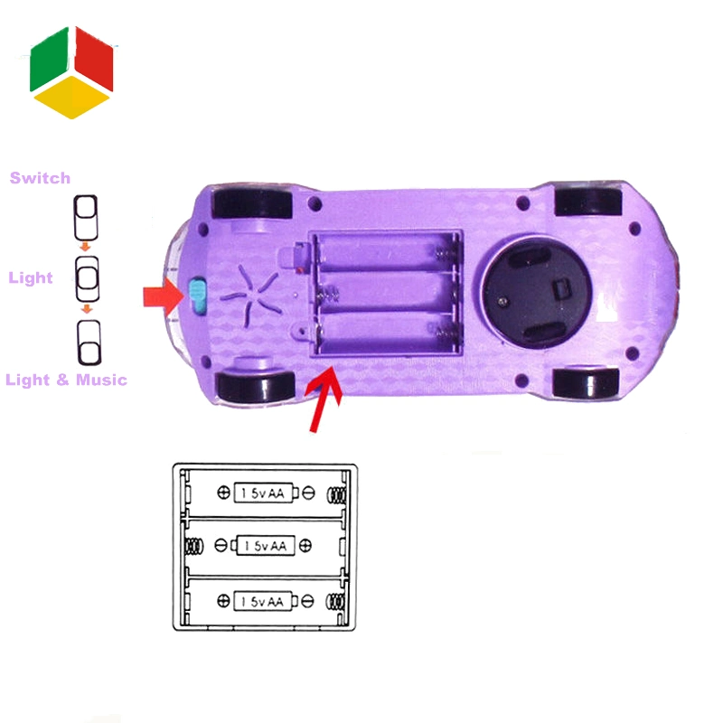 QS Nova bateria Educação transparente eléctrico accionado Kid Carro automático do som de luz LED Bump Vá Conceito Racing carro brinquedo