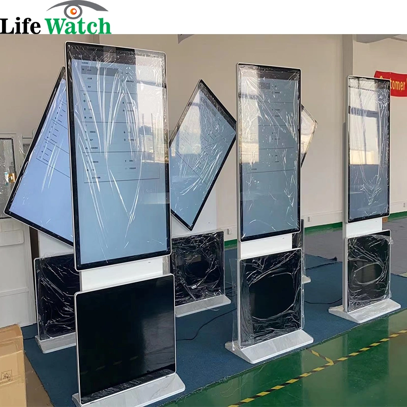 Pantalla táctil giratoria LCD Totem de 55 pulgadas con señalización digital