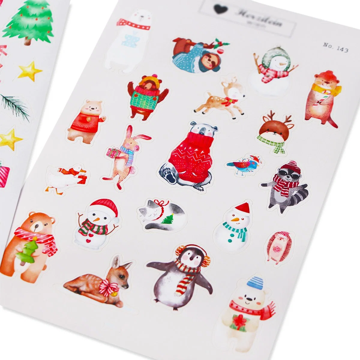 Custom Children's Christmas Vinyl Decoration Cute Icon Stickers Gift Decoration Stickers