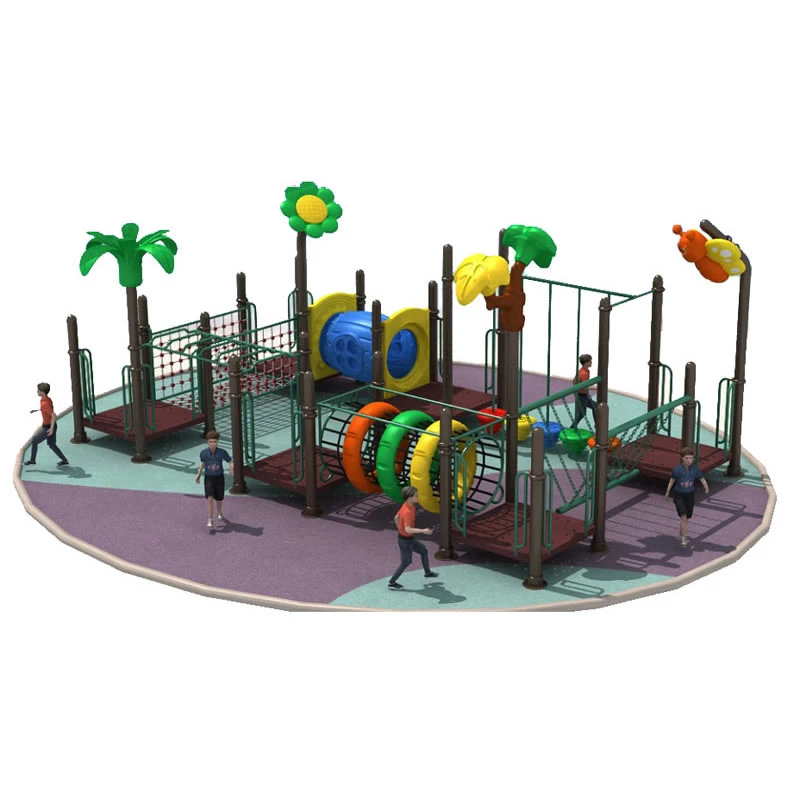 Customized Outdoor Jungle Gym Plastic Drill Hole Climbing Children Garden Play Area Ideas