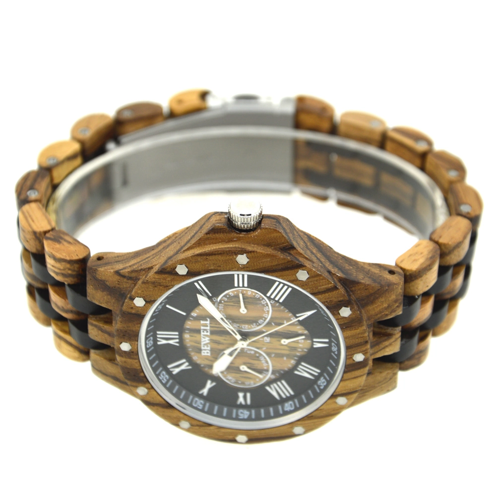 Wood Watch Factory Bewell Luxury Watches Men Wrist Custom Logo Wooden Wristwatches Relogio Masculino