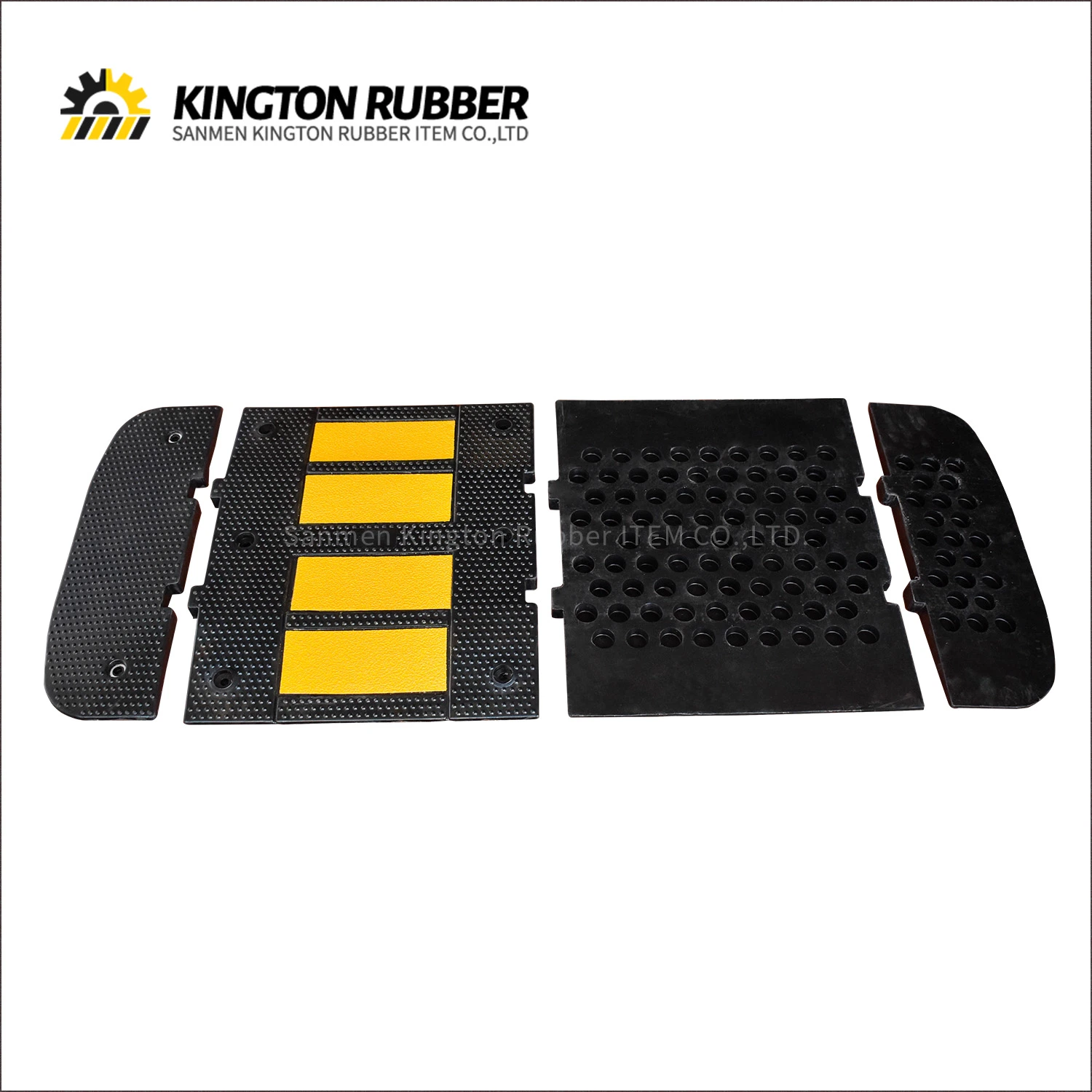 Heavy Duty Reflective Rubber Road Bump Speed Hump for Car and Motorcycle