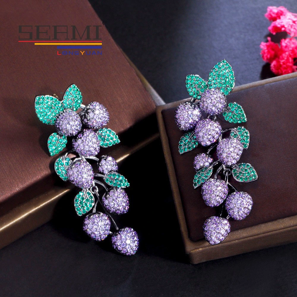 New Design Fashion Drop Earring with Petal and Leaves for Women Wear