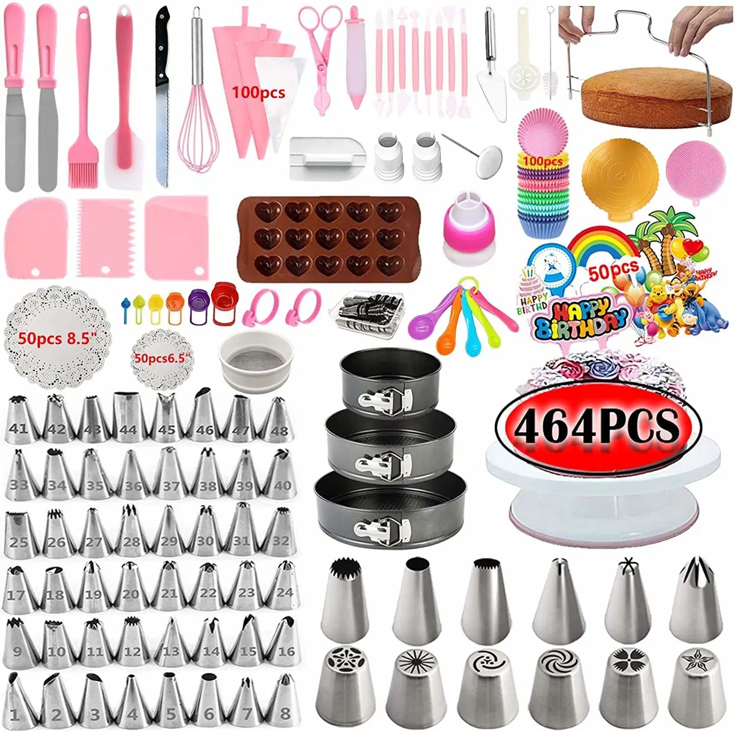 Factory Top Quality Full Set 464 PCS Baking Supplies Decorating Tools Baking Accessories