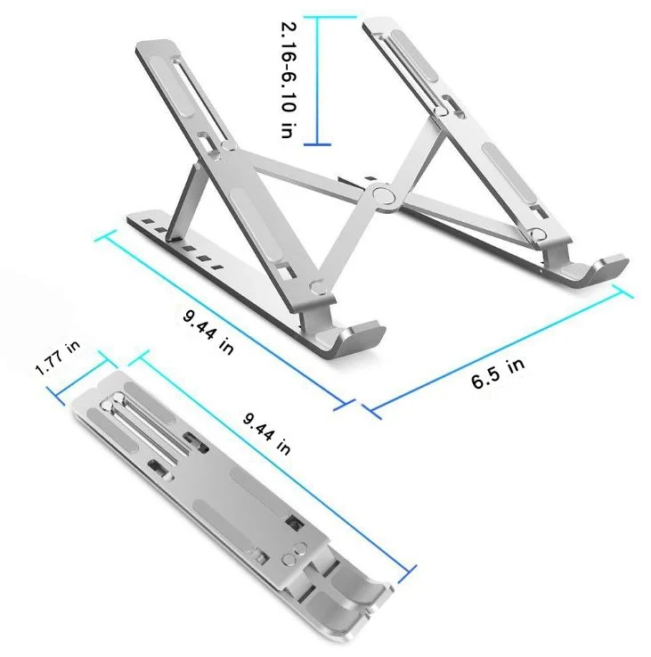 Hot Selling Foldable Aluminum Alloy Laptop Stand Computer Bracket