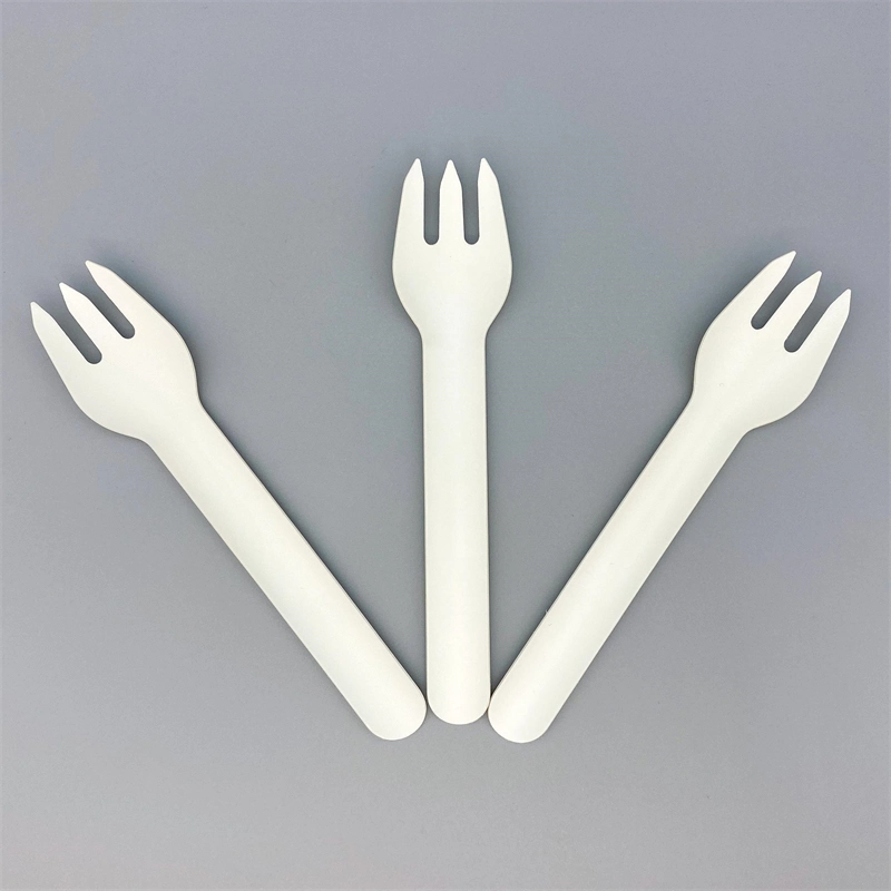 Hot Selling 160mm Water Based Paper Cutlery Set Disposable Biodegradable Utensils Cutlery