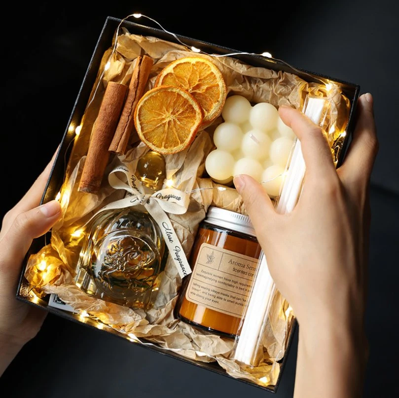 Caja de regalo de lujo de lujo de Aromaterapia vela perfumada para el hogar Interior de larga duración Set de aromaterapia