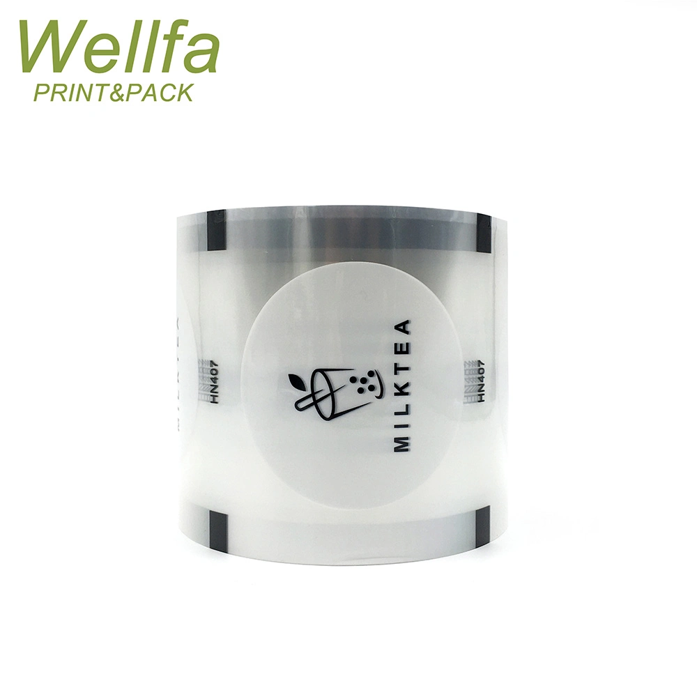 Factory Custom Logo Flexible Clear PP Pet PE Jelly Cup Packaging Soft Roll Laminated Coffee Bubble Tea Sealing Film Plastic Film