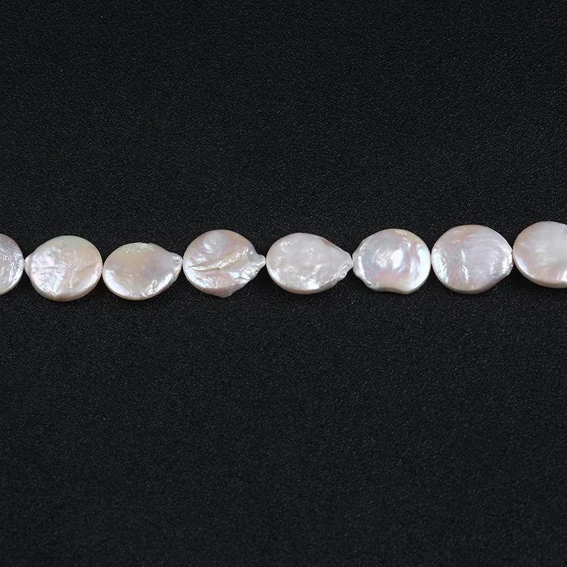 19-20mm Big Size Coin Pearl Natural Freshwater Pearl Strand