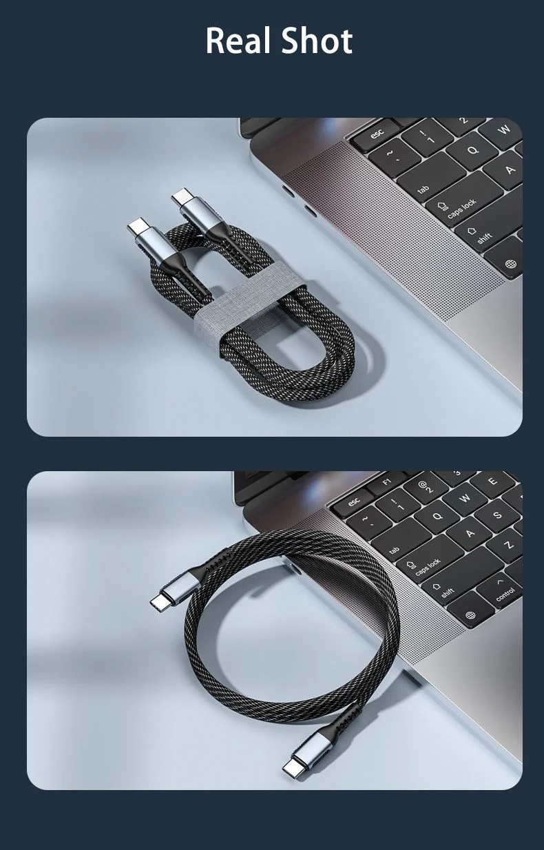 Новые модели USB 2.0 20 ГБ 100Вт PD 5A USB C К нейлоновым оплетеный кабель USB C для ноутбука MacBook для Кабель игровой приставки