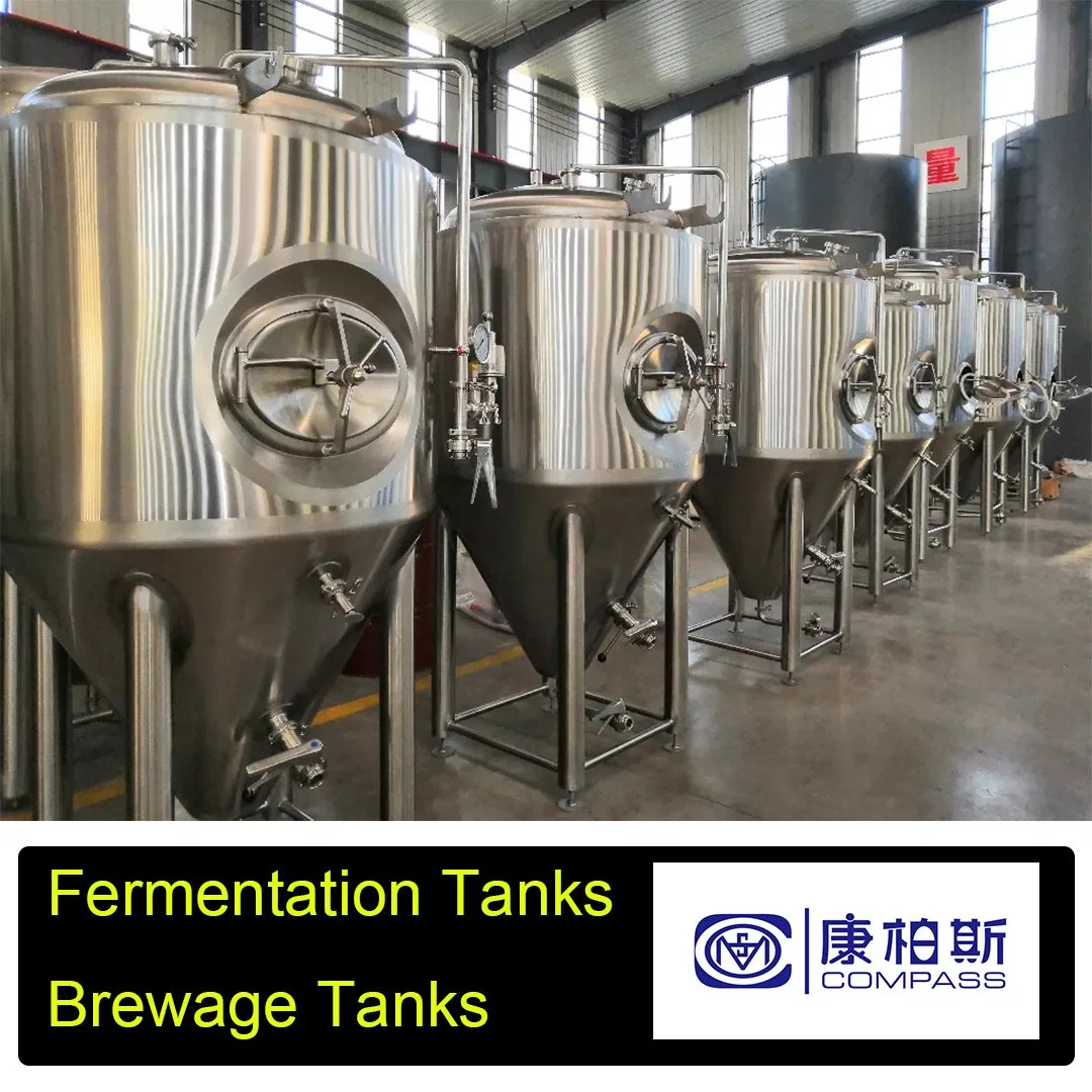 China Prices Stainless Steel SS304 SS316L 100L - 20000L 5bar Pressure Storage Vessel Tanks with Matte Polished