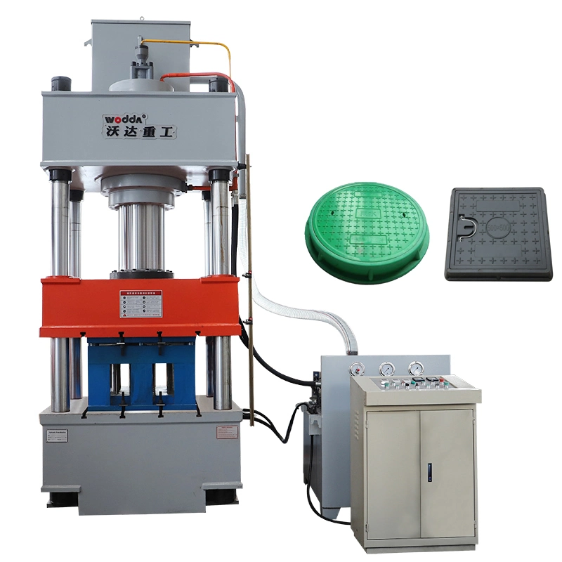 315/400/500t Nouvelle presse hydraulique à quatre colonnes Machine de pressage avec production efficace et automatique Couvercle de regard avec CE et ISO9001 Moulage composite SMC