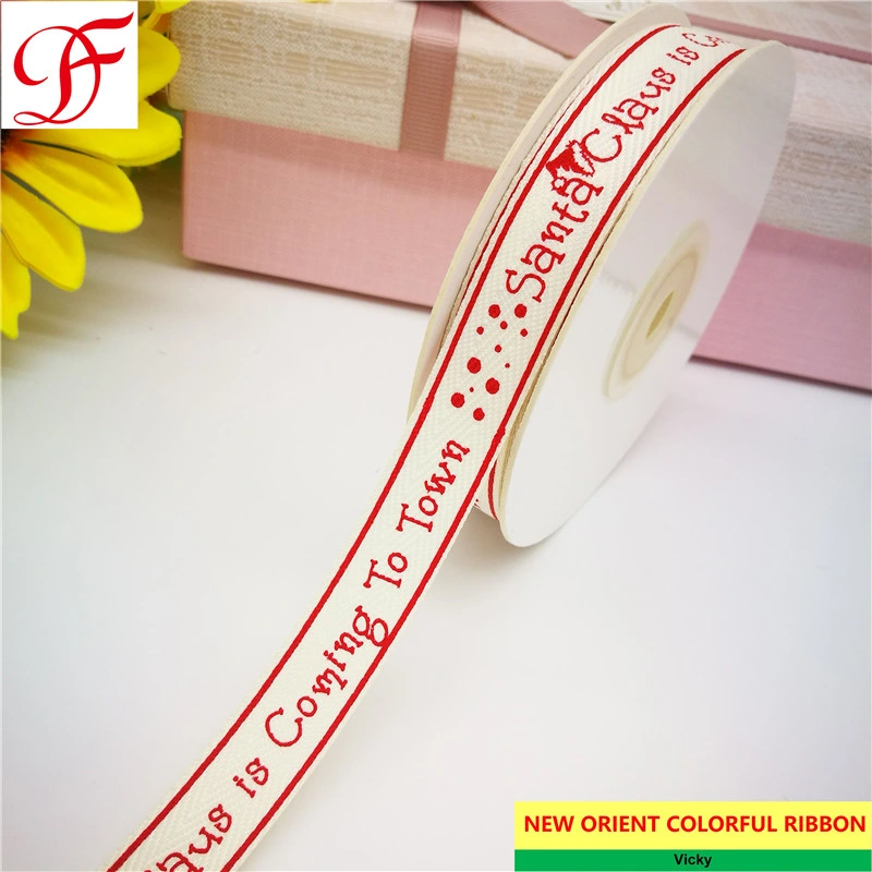 Craft Cotton Hemp Ribbon with Printing Double/Single Face Satin Grosgrain Gingham Sheer Organza Metallic Ribbon Cintas Fita Cetim for Decoration