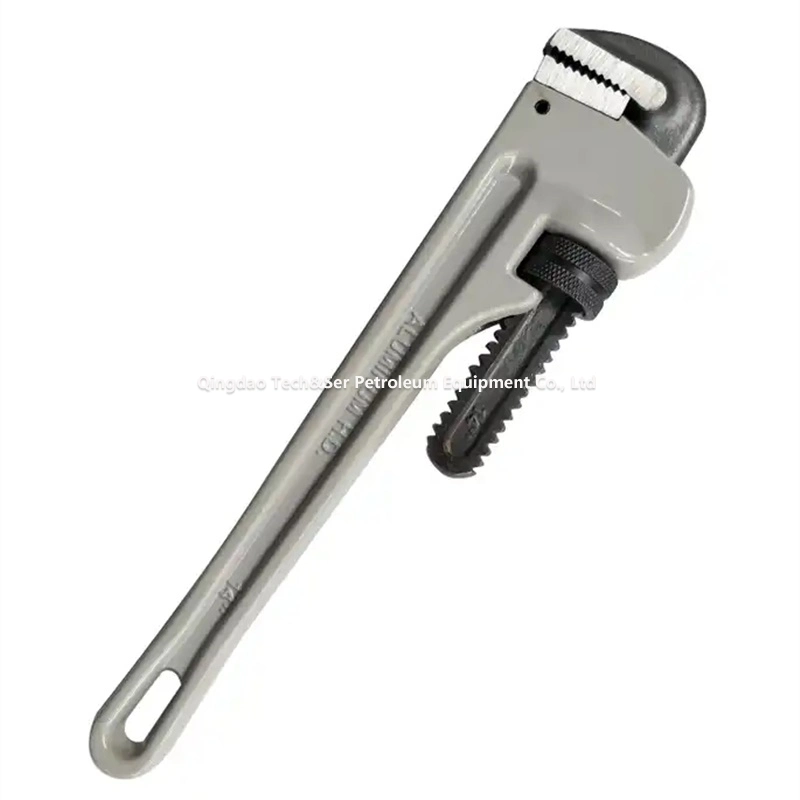 Aluminium Handle Pipe Wrench Adjustable Wrench Hand Tool for Civil Engineering Industries Cutting Tool Ratchet Wrench