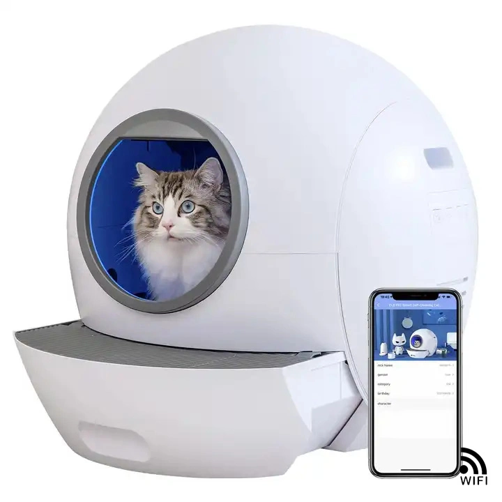 Limpieza automática Salud desinfección de basura de baño Cat Caja inteligente Esterilización SMART WiFi Control Phone APP Remote Auto Shovel setting Caja de basura de gato