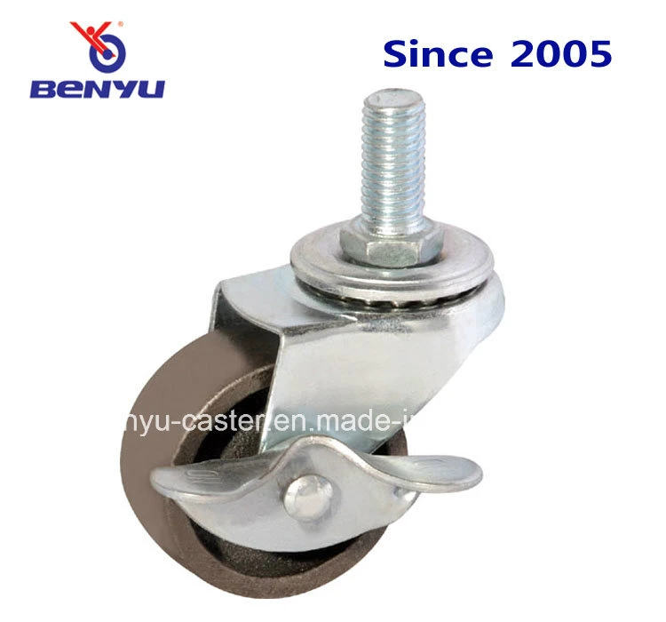 Screw Type Cast Iron Caster with Brake