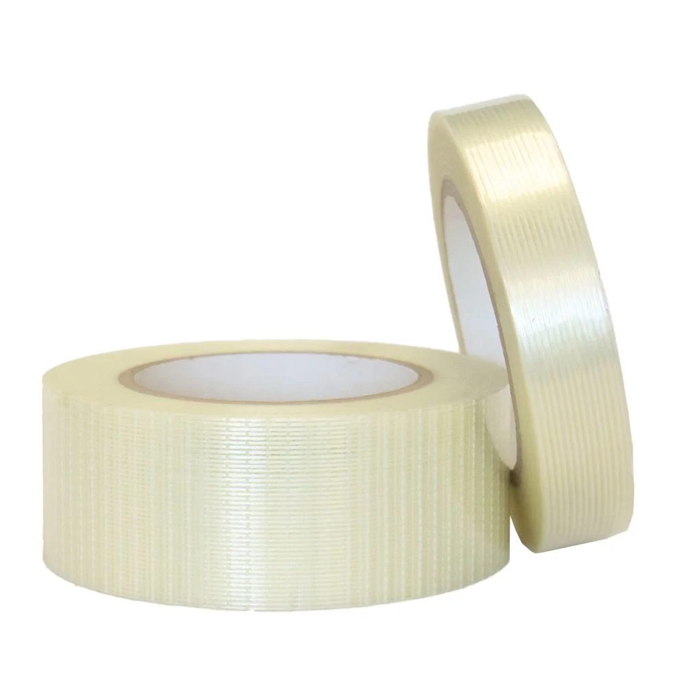 Self Adhesive Hot-Melt Fiberglass Mono and Cross Weave Reinforced Adhesive Filament Tape