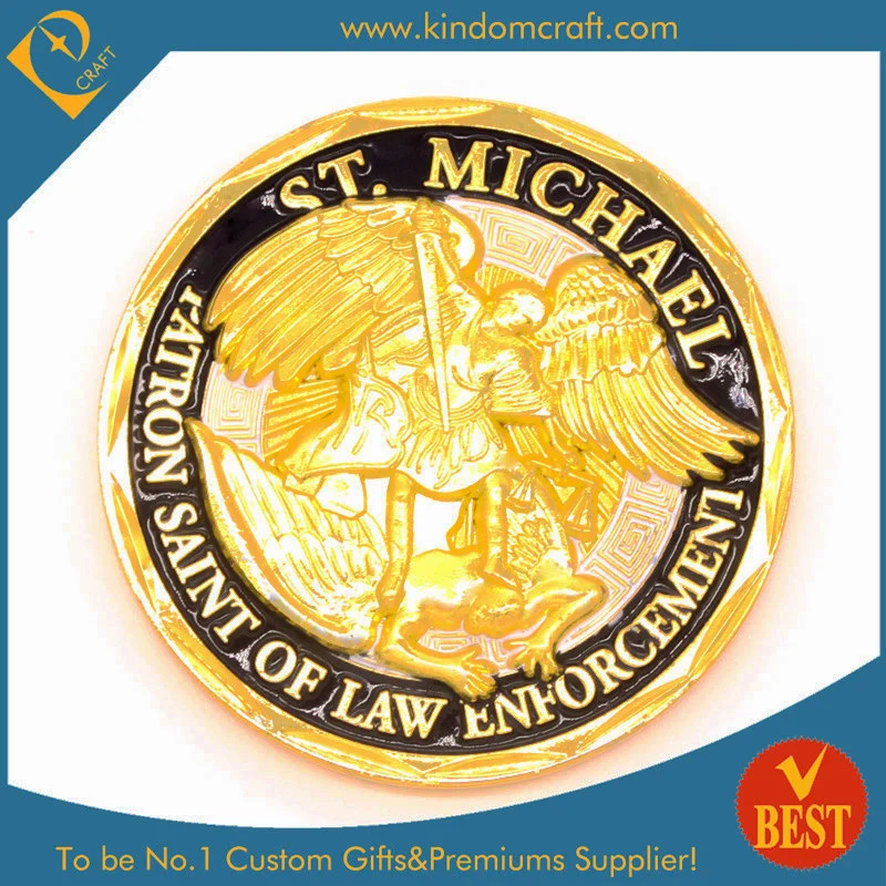 Custom Fashion 3D Logo Angel Golden Military / Army / Police Souvenir Challenge Coin as Promotion Gift