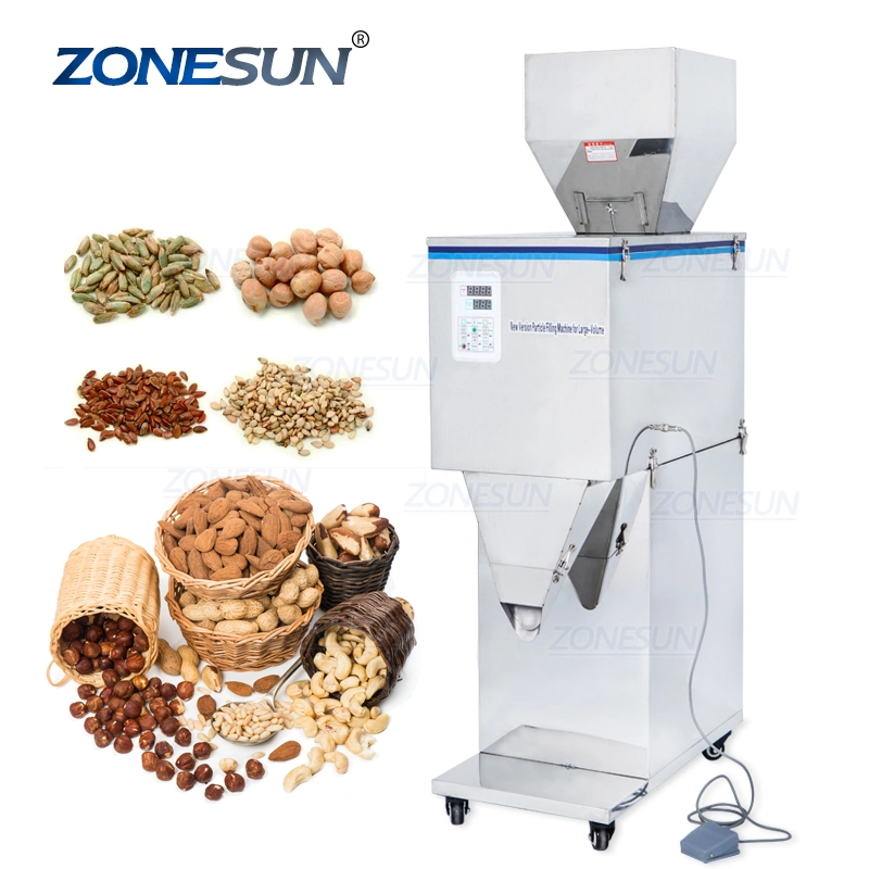 Zonesun 20-5000g Rice Millet Whole Grains Vegetable Seeds Fertlizer Tea Alfalfa Wheat Granule Filling Machine