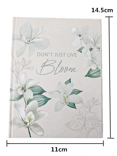 Portable A6 Hardcover Notebook for Office and Students in Flower Design