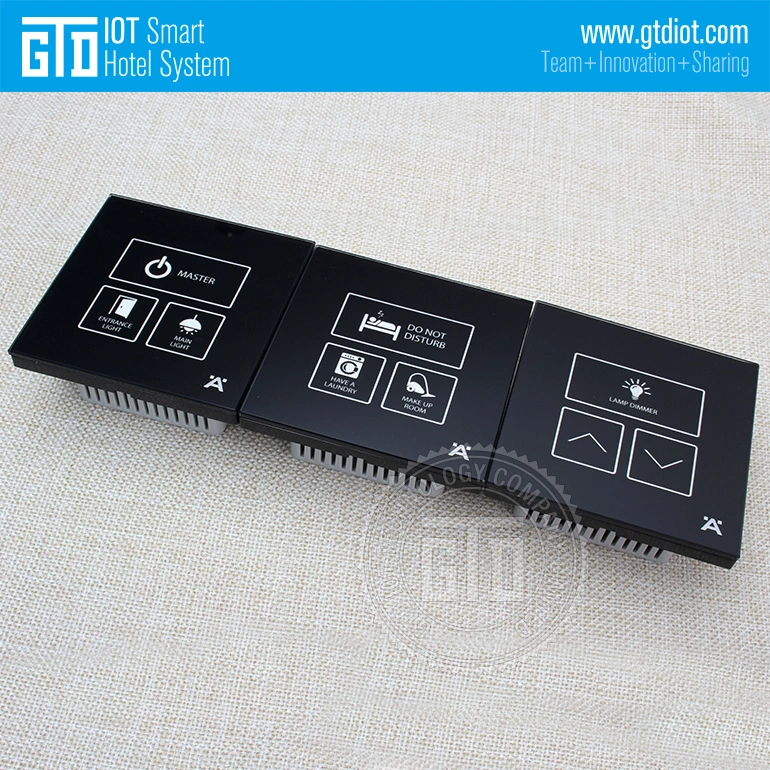 Whole Customized Hotel Room Touch Switches Solution with Double Control and Master Control Function