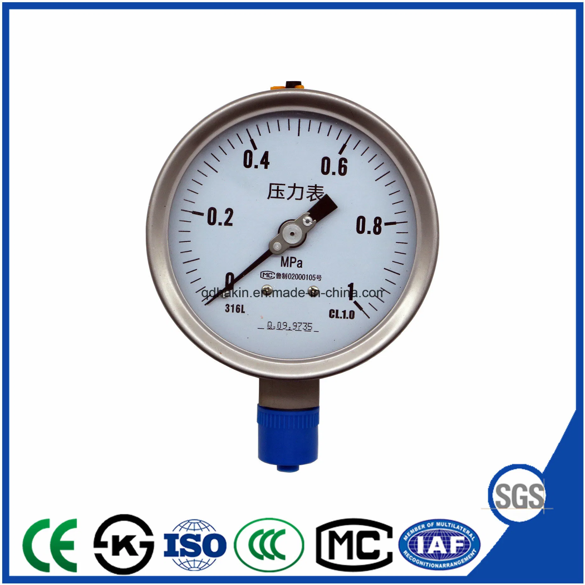 40mm High quality/High cost performance  and Best-Selling Stainless Steel Pressure Gauge