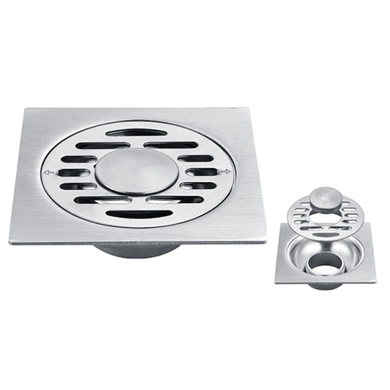 Salle de bains Accessoires de la crépine de nickel style Drain de plancher en acier inoxydable 304