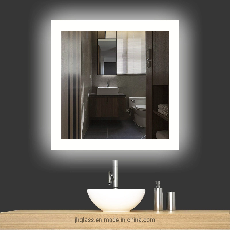 Jinghu 2023 Hotel Home Furniture LED Mirror Bathroom Lighted Mirror Wall Mirror Bathroom Furniture of Illuminated Mirror