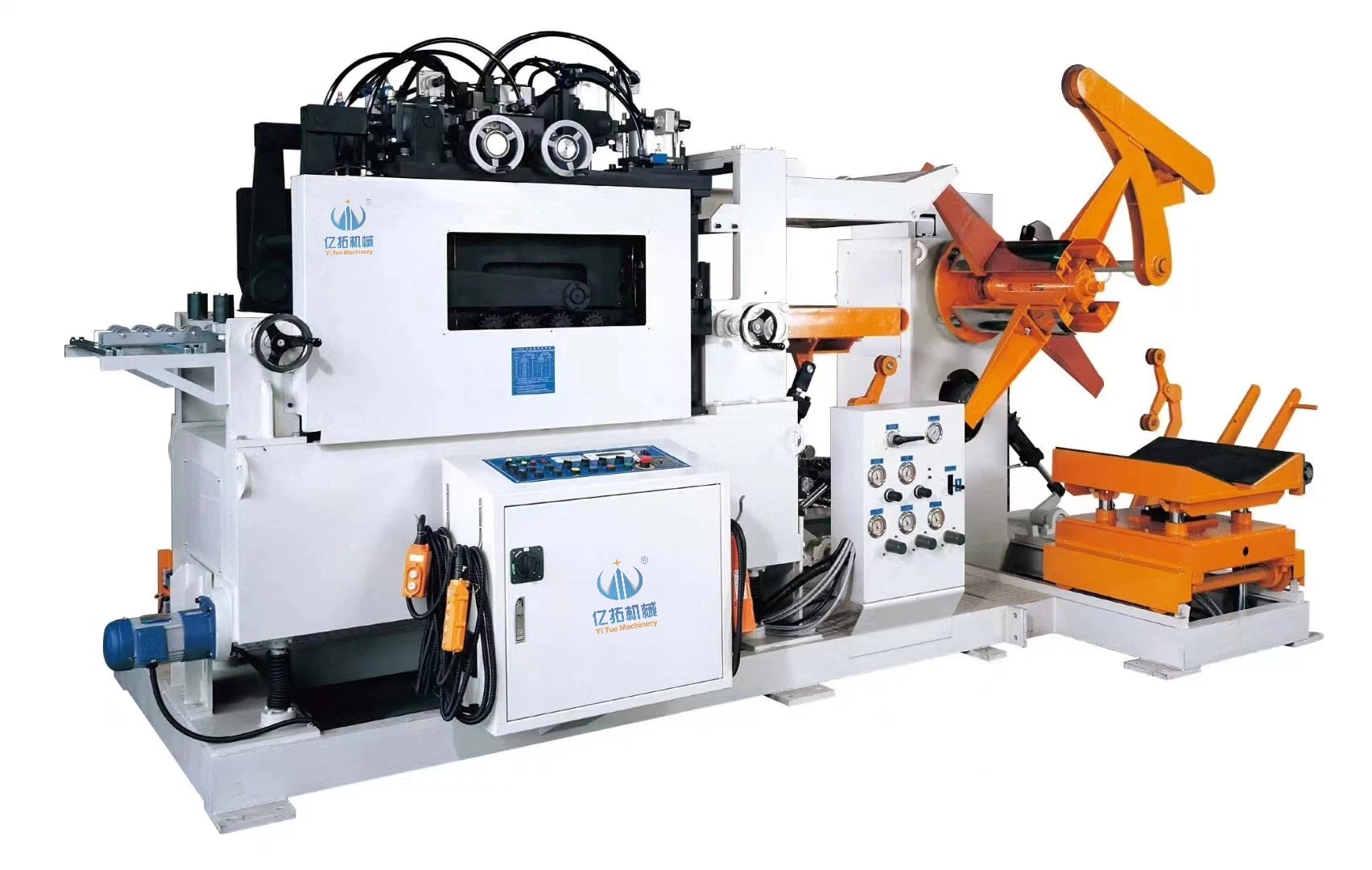 3 in 1 Nc Servo Combined Metal Coil Decoiler Straightener Feeder Machine