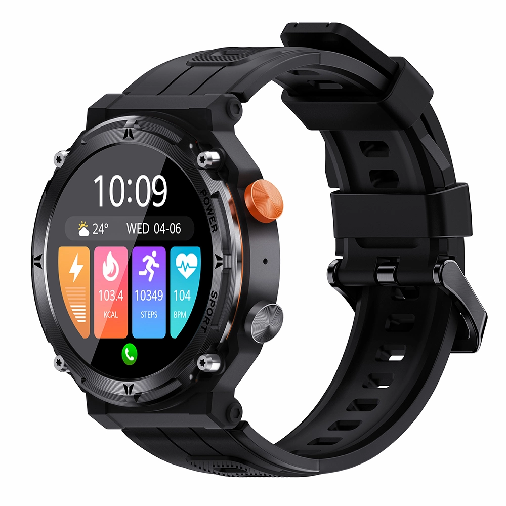 Montre intelligente Bluetooth C21 PRO 1.39 pouces avec surveillance de la fréquence cardiaque - Noir