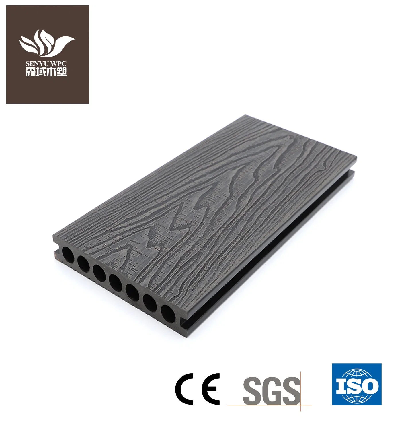 Building Material 3D Deep Embossed Outdoor WPC Board Wood Plastic Composite Decking