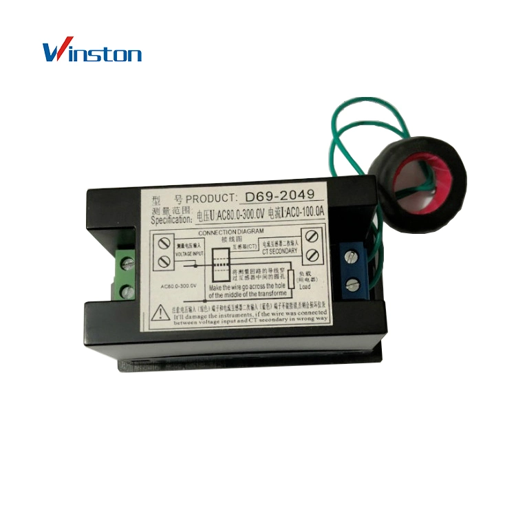 D69-2049 100A 80-300V Digital AC Voltmeter and Ammeter Voltage Meters Electric Power Energy